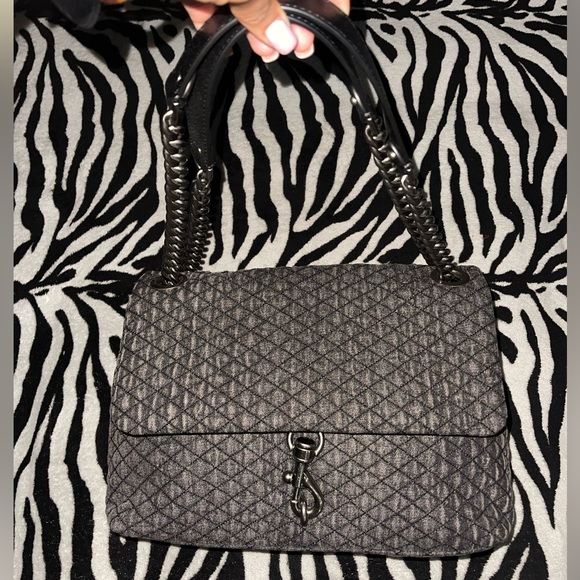 Maxi Black washed denim Edie purse - Picture 1 of 7